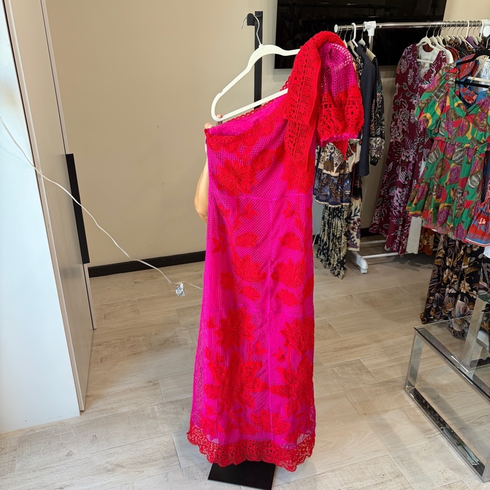 Farm Rio Guipuire Bicolor Maxi Dress - Picture 6 of 13
